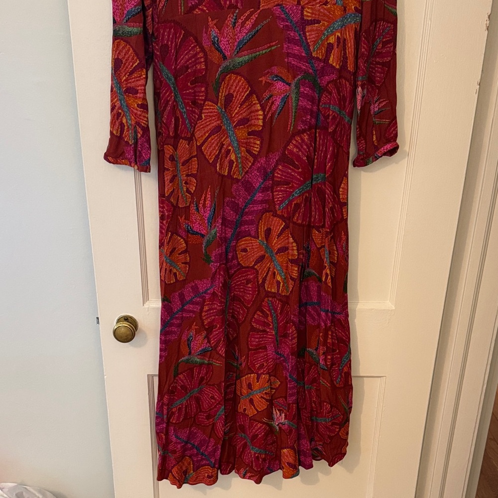 Floral Red Maxi Dress - Picture 7 of 7